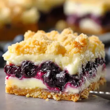 Blueberry Cream Cheese Crumb Bars