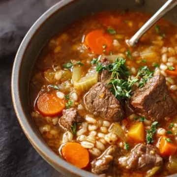 The Best Beef Barley Soup