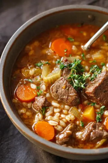 The Best Beef Barley Soup