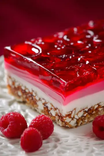 Raspberry Pretzel Jello