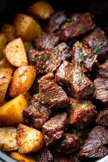 Slow Cooker Garlic Butter Beef Bites