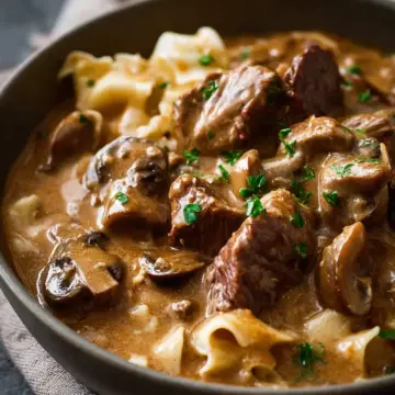 Slow Cooker Beef Stroganoff Stew