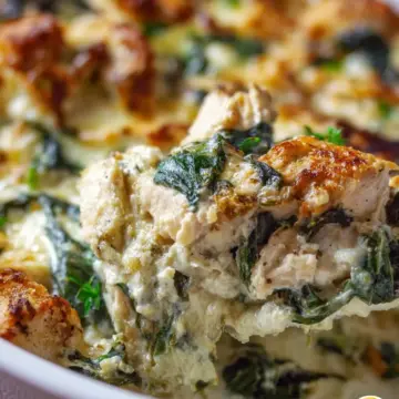 Chicken and Spinach Casserole with Cream Cheese