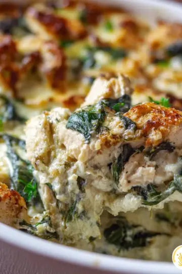Chicken and Spinach Casserole with Cream Cheese