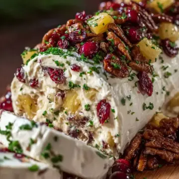 Pineapple Cranberry Holiday Cheese Log: A Sweet & Savory Crowd-Pleasing Holiday Appetizer