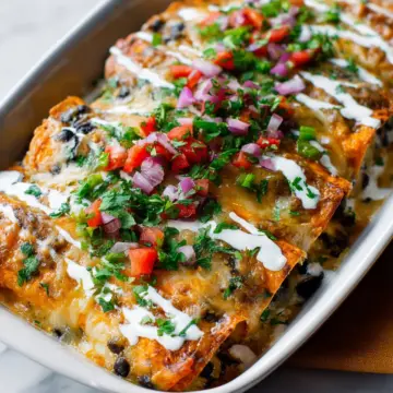 Black Bean Sweet Potato Enchiladas