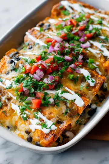 Black Bean Sweet Potato Enchiladas