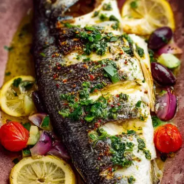 Greek-Style Roasted Branzino Recipe