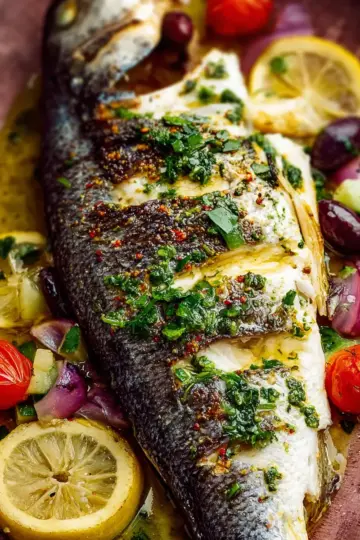 Greek-Style Roasted Branzino Recipe