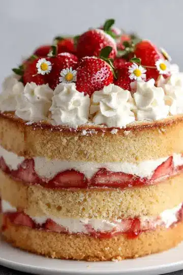 Strawberry Shortcake Layer Cake Recipe