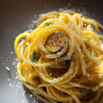 Spaghetti alla nerano (Spaghetti aux courgettes)