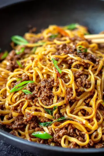 Mongolian Ground Beef Noodles – Easy Griddle or Skillet Recipe