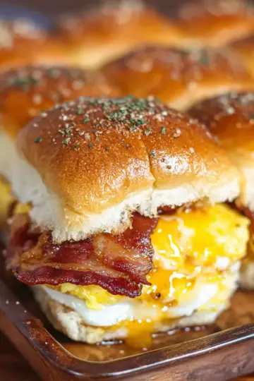 Crack Breakfast Sliders (Bacon Egg & Cheese)