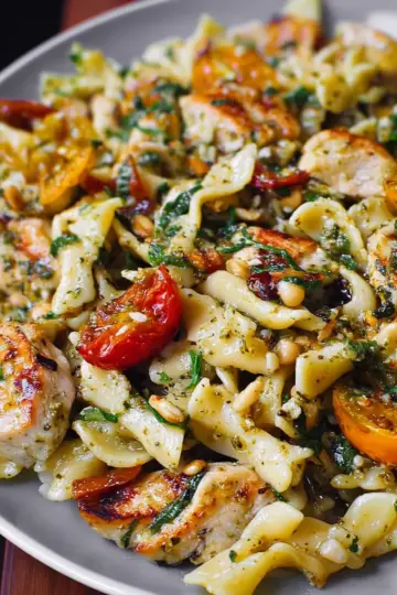 Creamy Chicken Pesto Pasta