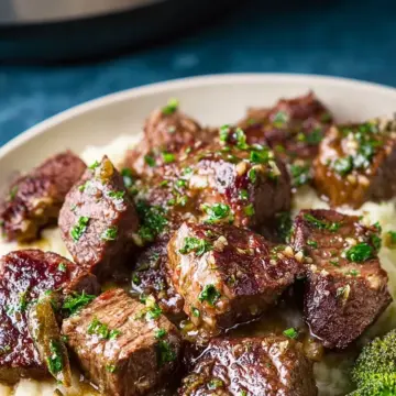 Crockpot Garlic Butter Steak Bites