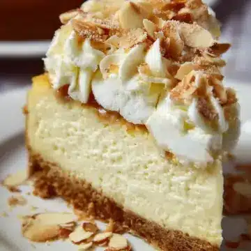White Chocolate Amaretto Cheesecake