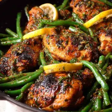 Lemon Garlic Chicken with Green Beans