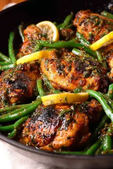 Lemon Garlic Chicken with Green Beans