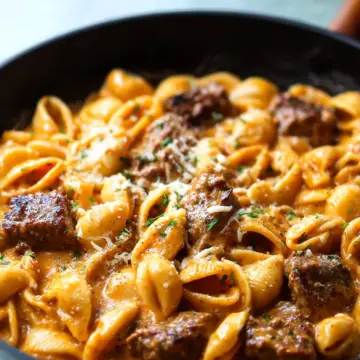 Creamy Beef and Shells