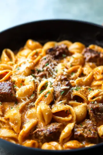 Creamy Beef and Shells